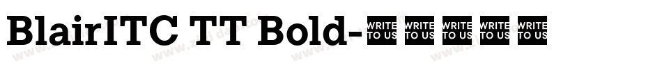 BlairITC TT Bold字体转换
